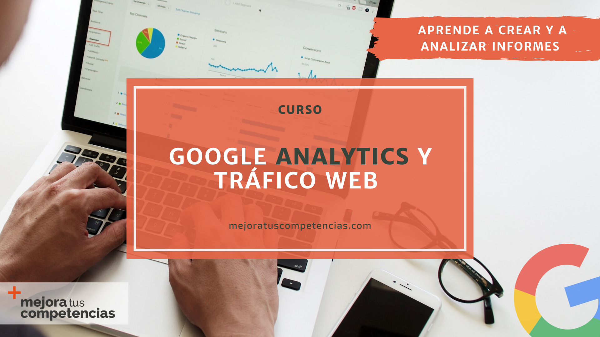 Banner del curso de Google Analytics y tráfico web