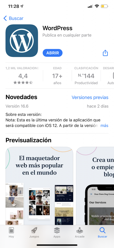 App Store WordPress