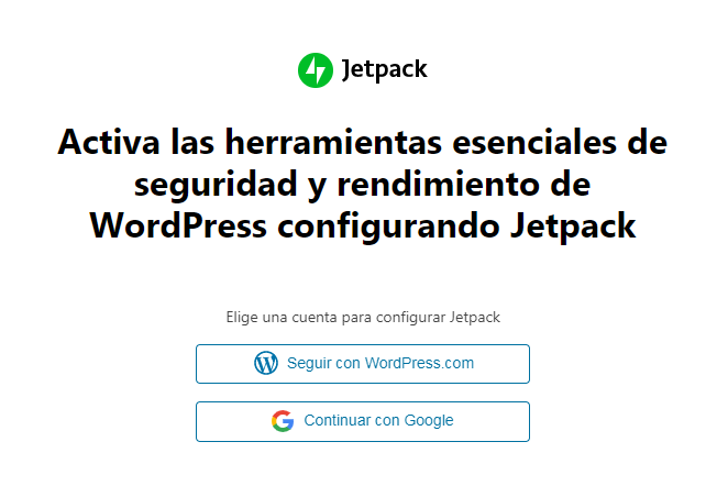 Introducir email Jetpack