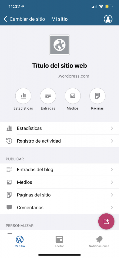 Como se ve WordPress desde el movil