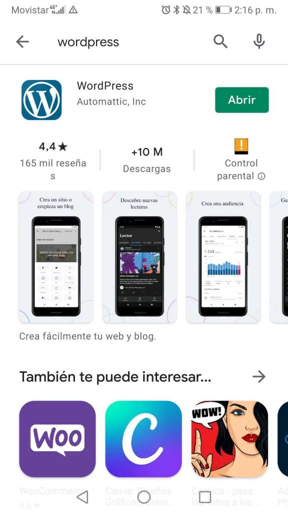 PlayStore WordPress