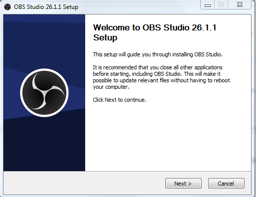 Primer paso para instalar OBS en Windows