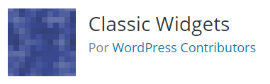 plugin de editor de widgets clásico