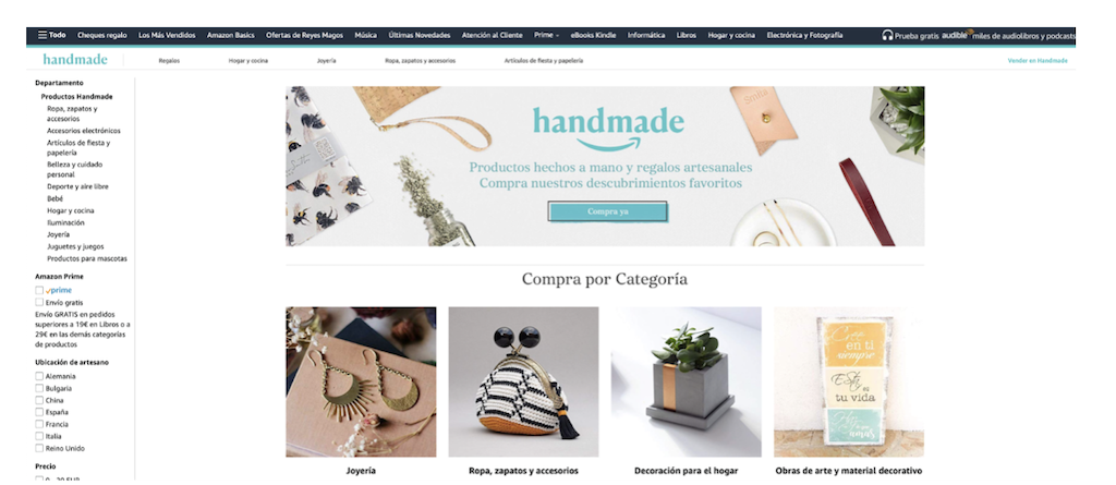 Amazon Handmade - Guía de Marketplaces