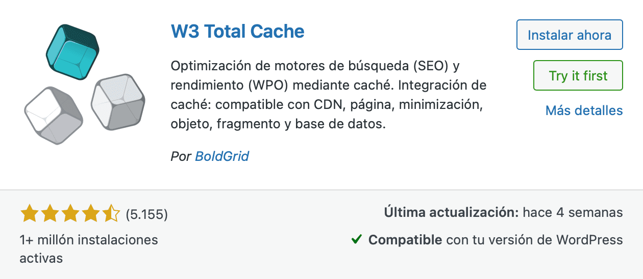 Plugin W3 Total Cache