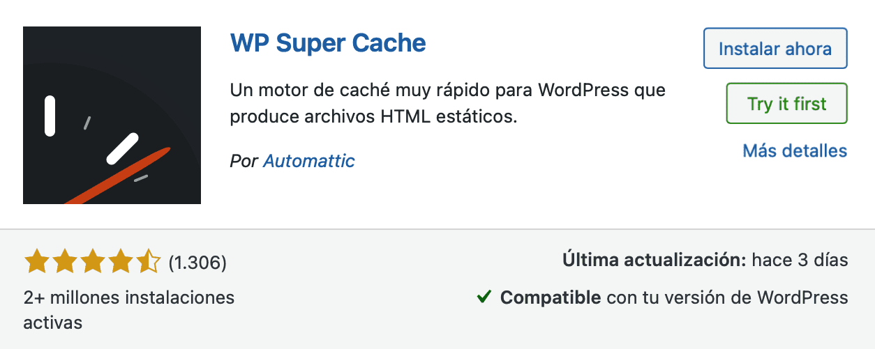 Plugin WP Super Cache